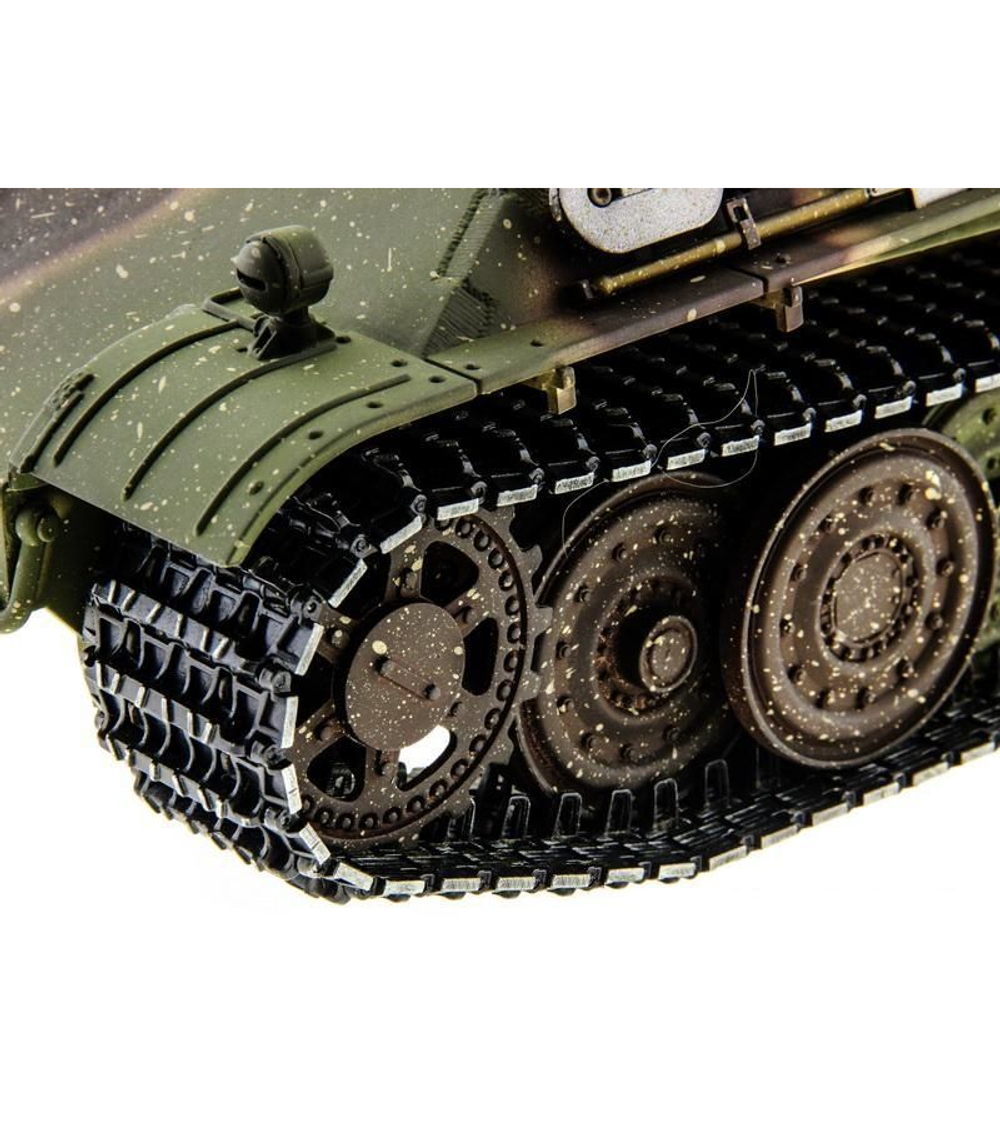 Р/У танк Taigen 1/16 Panther type F (Германия) HC вер., башня 360, подшипники в ред., V3 2.4G RTR