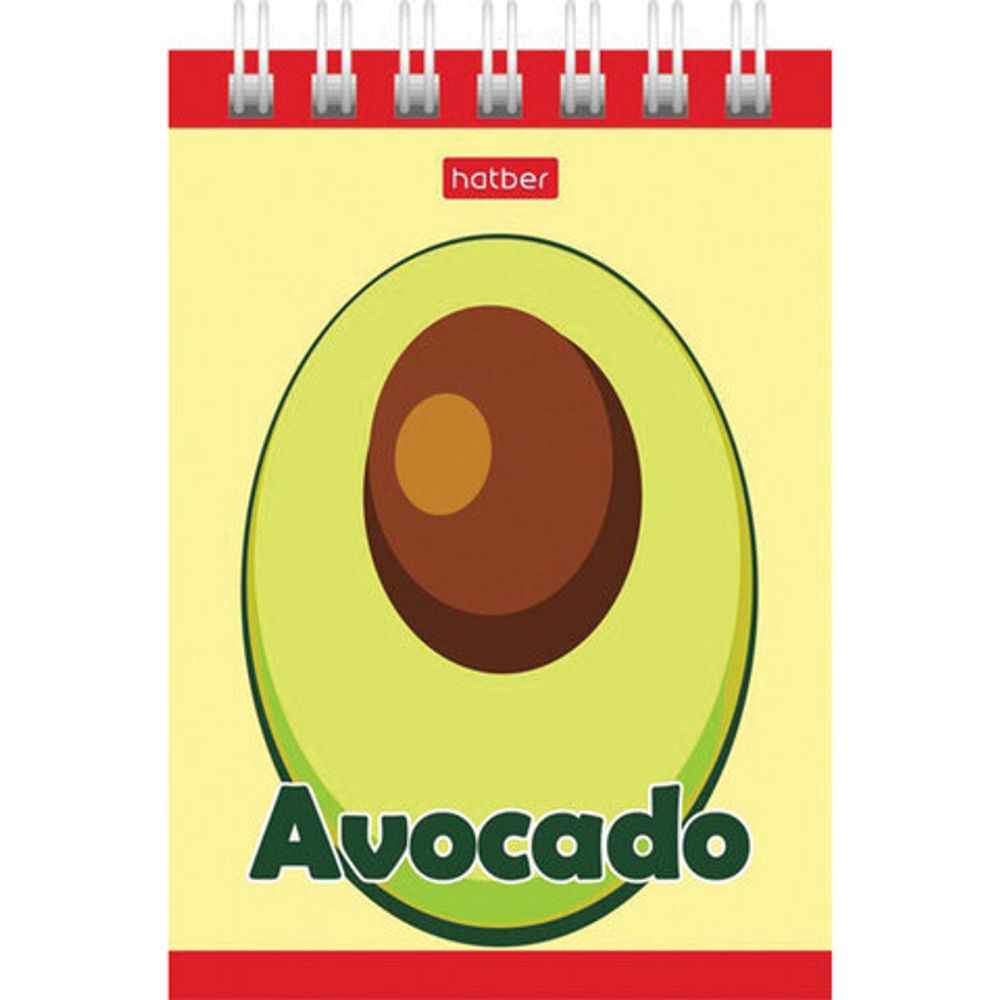 Блокнот МАЛЫЙ ФОРМАТ (75х105 мм) А7, 40 л., гребень, тонированный блок, без линовки, HATBER "Яркий Фреш", 40Б7Вгр