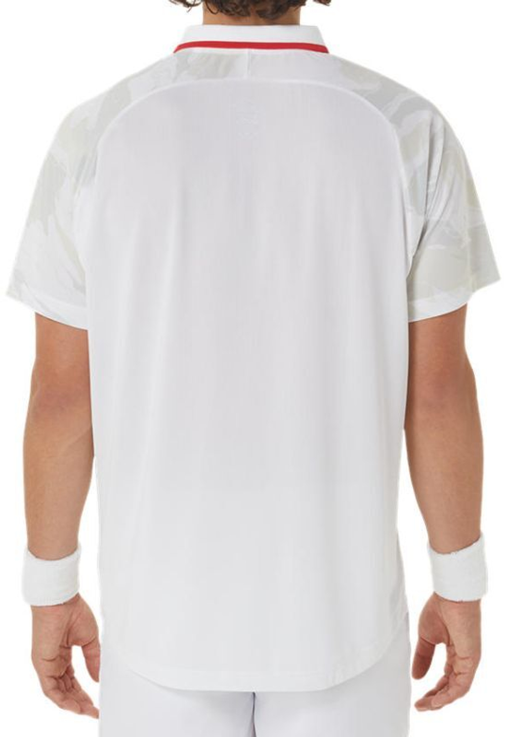 Мужское теннисное поло Asics Court Graphic Polo-Shirt - brilliant white