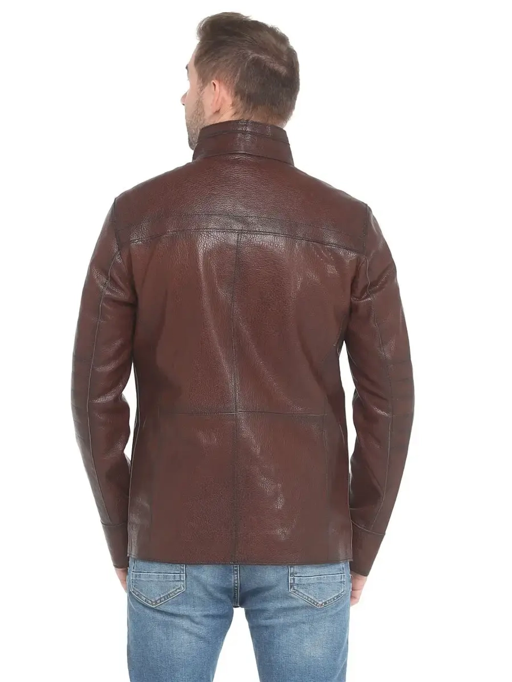 Мужская кожаная куртка / натуральная кожа ягненка / Турция