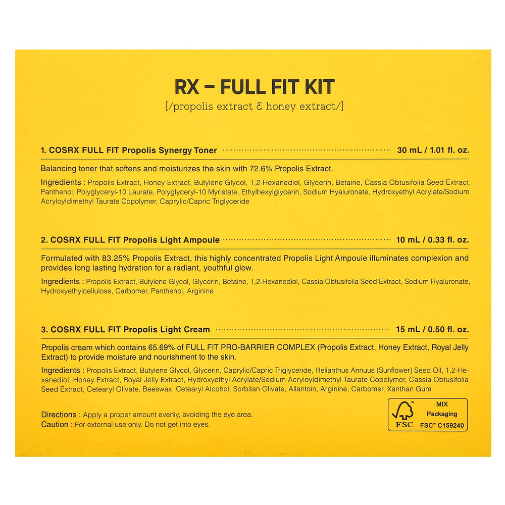 CosRx, Honey Glow Kit, набор из 3 предметов