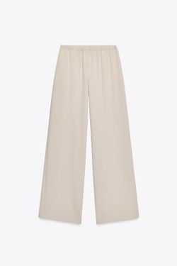 ZARA ШИРОКИЕ БРЮКИ, ПЕСОЧНЫЙ