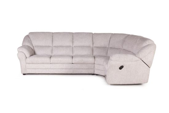 San-Remo угловой диван-кровать с реклайнером, микромех Rozy ivory