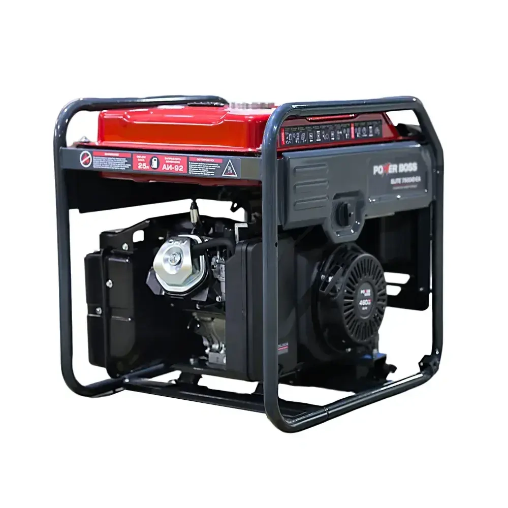Генератор Инверторный Power Boss ELITE 7500iO-EA 7.5 кВт 460 см3, 25 л, электростарт AVR коннектор автоматики, розетки 1х230 В/16 А и 1х230 В/32 А выход постоянного тока USB 5В, силовые клеммы, 102005