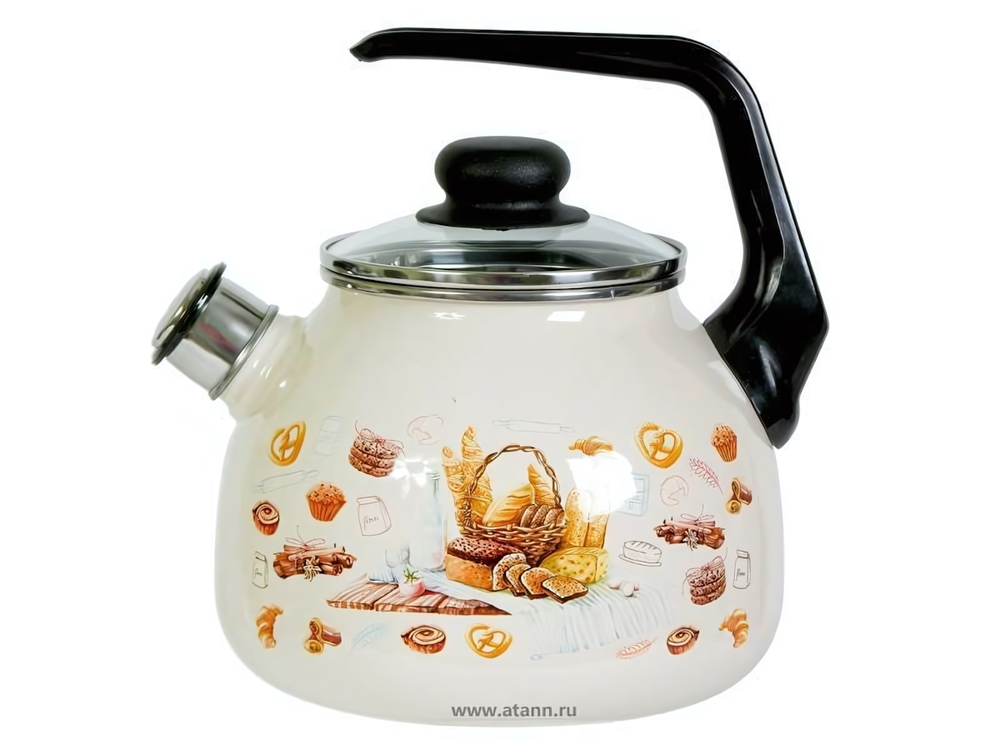 Чайник 3л со свистком "Хлеб"