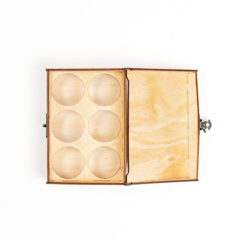 Подарочный деревянный короб для рюмок (стопок). PK40