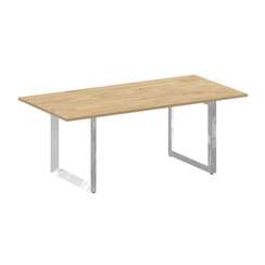 Onix Direct Lux Стол переговорный О-обр. м/к M-O.MO-PRG-19 Тиквуд Светлый/Нержавеющая Сталь/Хром 198