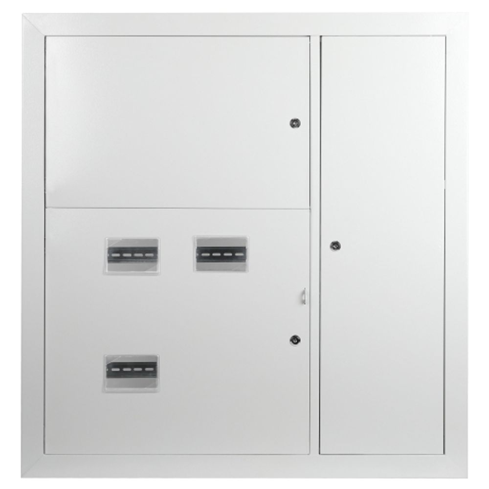 Корпус металлический встраиваемый ЭРА SIMPLE ЩЭ-3 (1000х960х140) 3-х квартирный IP31 УХЛ3 серый | Щиты этажные металлические