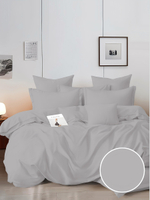 КПБ. Поплин. "Серебристый", 100% хлопок