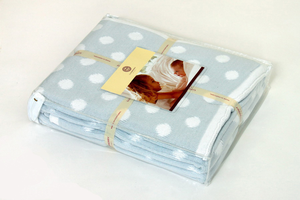 Элитный плед детский Imperio 198 голубой от Luxberry упаковка