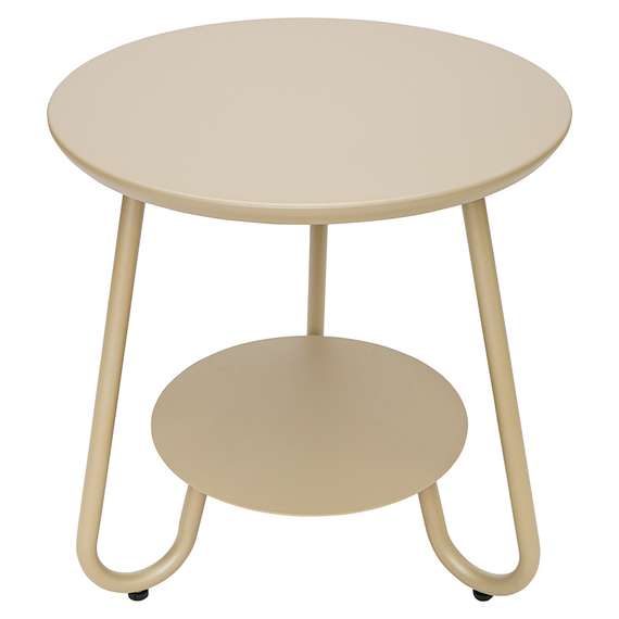 Столик журнальный Stian, Ø50 см, бежевый