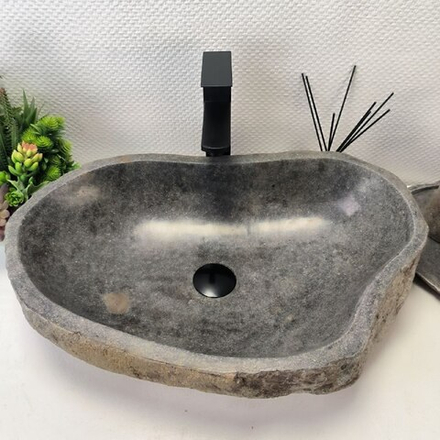 Раковина из речного камня RS-63629 (60*37*15) 0124