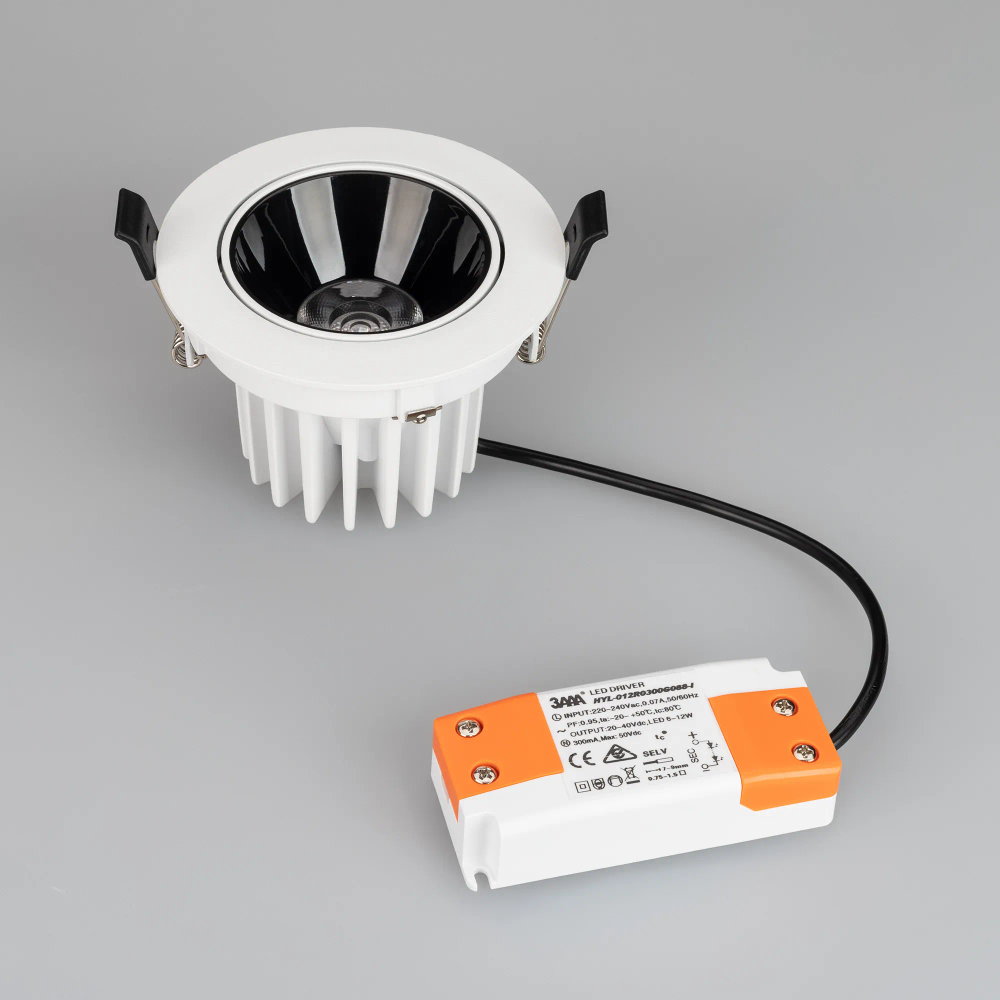 Светильник MS-FORECAST-BUILT-TURN-R102-12W Warm3000 (WH-BK, 32 deg, 230V) (Arlight, IP20 Металл, 5 лет) 035449