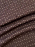 Лен Loro Piana коричневый в полоску