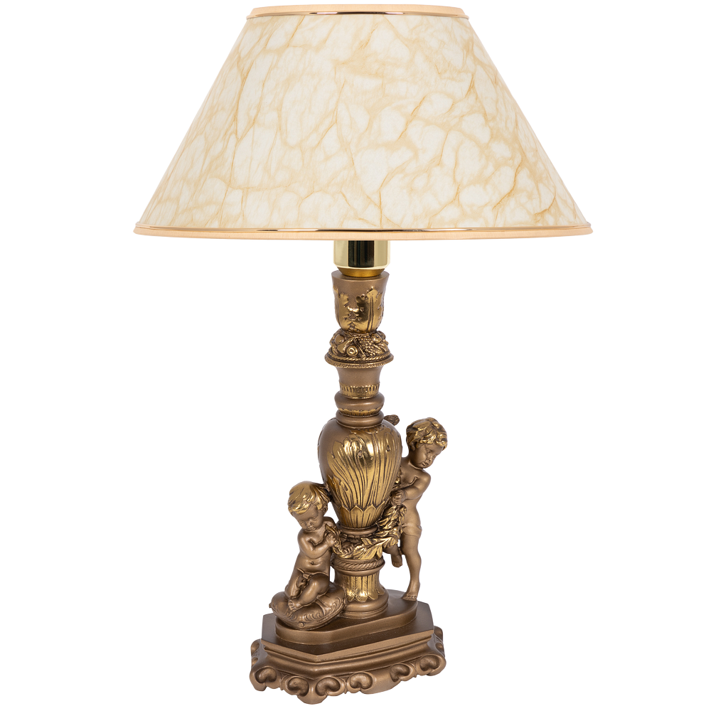 Настольный светильник Путти Бронза светло-бежевый