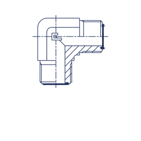 Соединение P90 ORFS 1.3/16 - ORFS 13/16