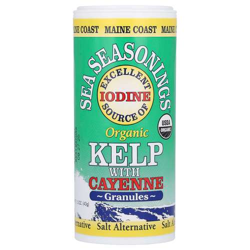 Maine Coast Sea Vegetables, Sea Seasonings, органические бурые водоросли с кайенским перцем, в гранулах, 43 г (1,5 унции)