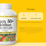 Natural Factors, MultiStart, мультивитамины для мужчин старше 50 лет, 120 таблеток