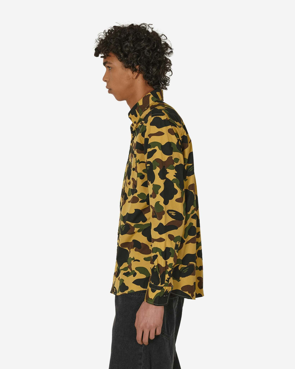 A Bathing Ape 1-Я Камуфляжная Рубашка Bd, Желтая