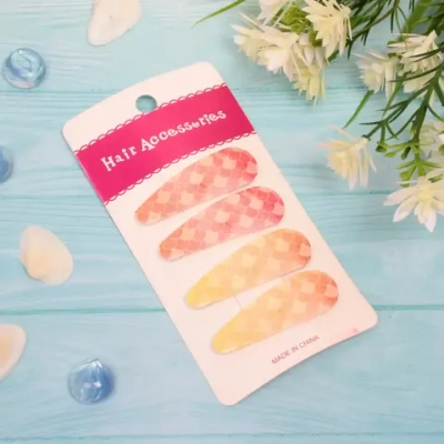 Зажимы для волос «Collection School», принт русалка, 5,2*1,7см, уп.4шт