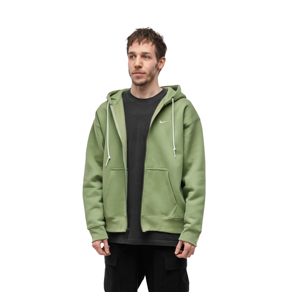 Худи Nike Solo Swoosh Full-Zip Hoodie "Oil Green"