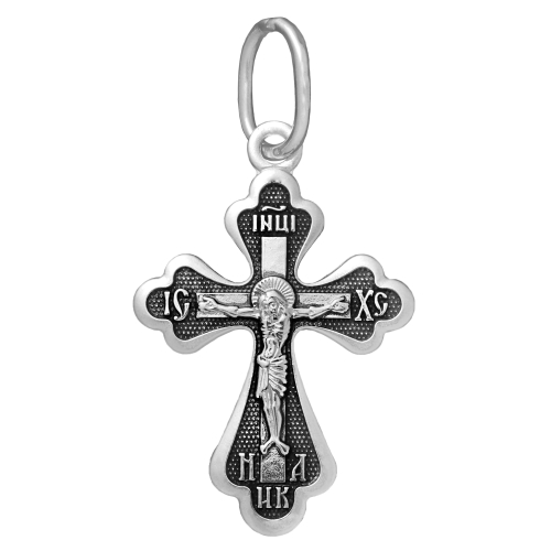 Крест из серебра/Чернение/С подвижным ухом
