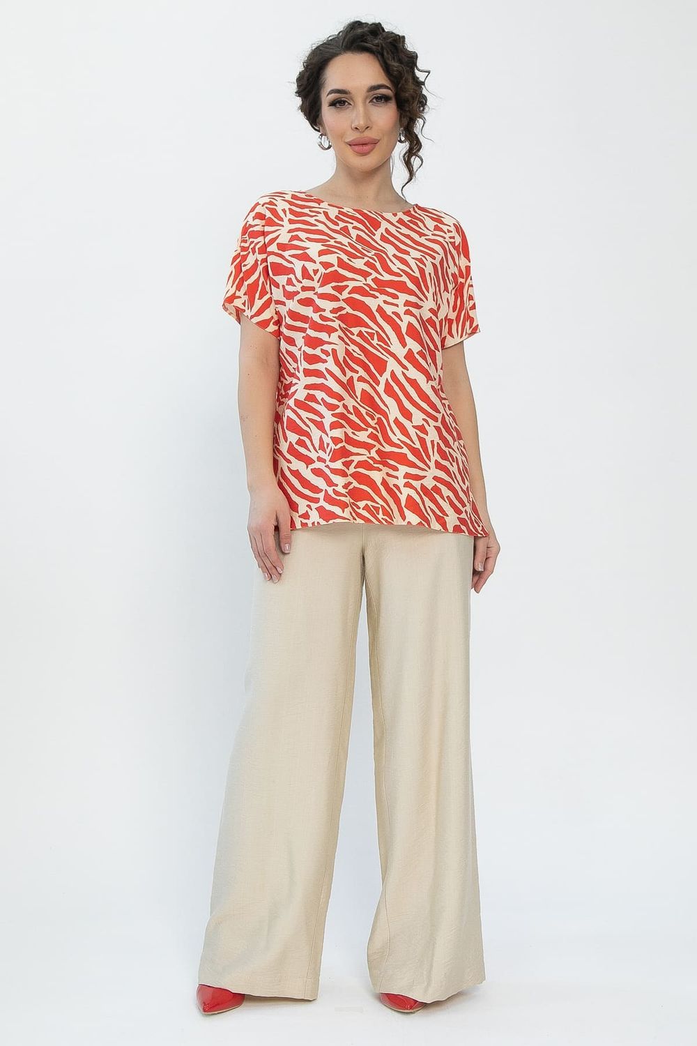 Костюм Яркие планы (бежево-красный) К13591-30М LT Collection