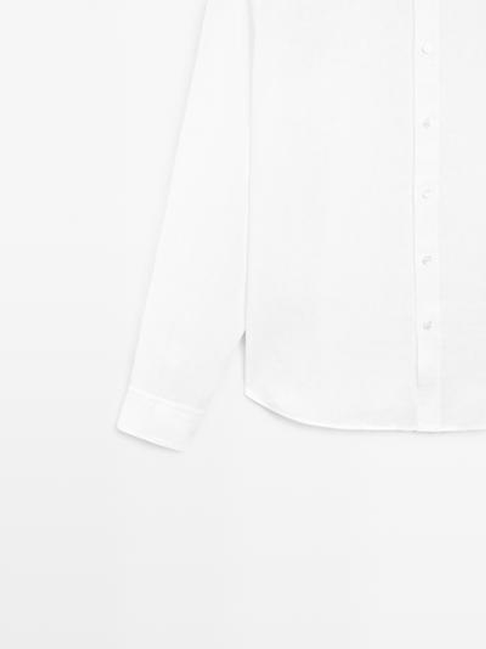 Massimo Dutti Рубашка из 100% льна, стандартного кроя, белый