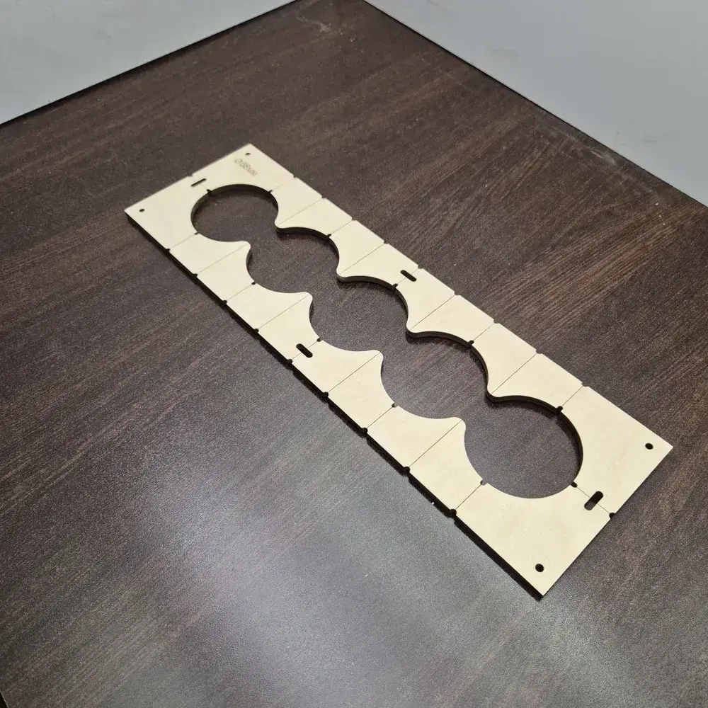 Кондуктор - Шаблон для сверления подрозетников 68 мм - 5 шт от 1 до 5 отверстий толщина 6мм фанера