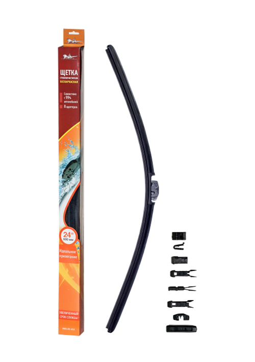 Щетка стеклоочистителя бескаркасная Airline 24"/600мм PRO 10 адаптеров