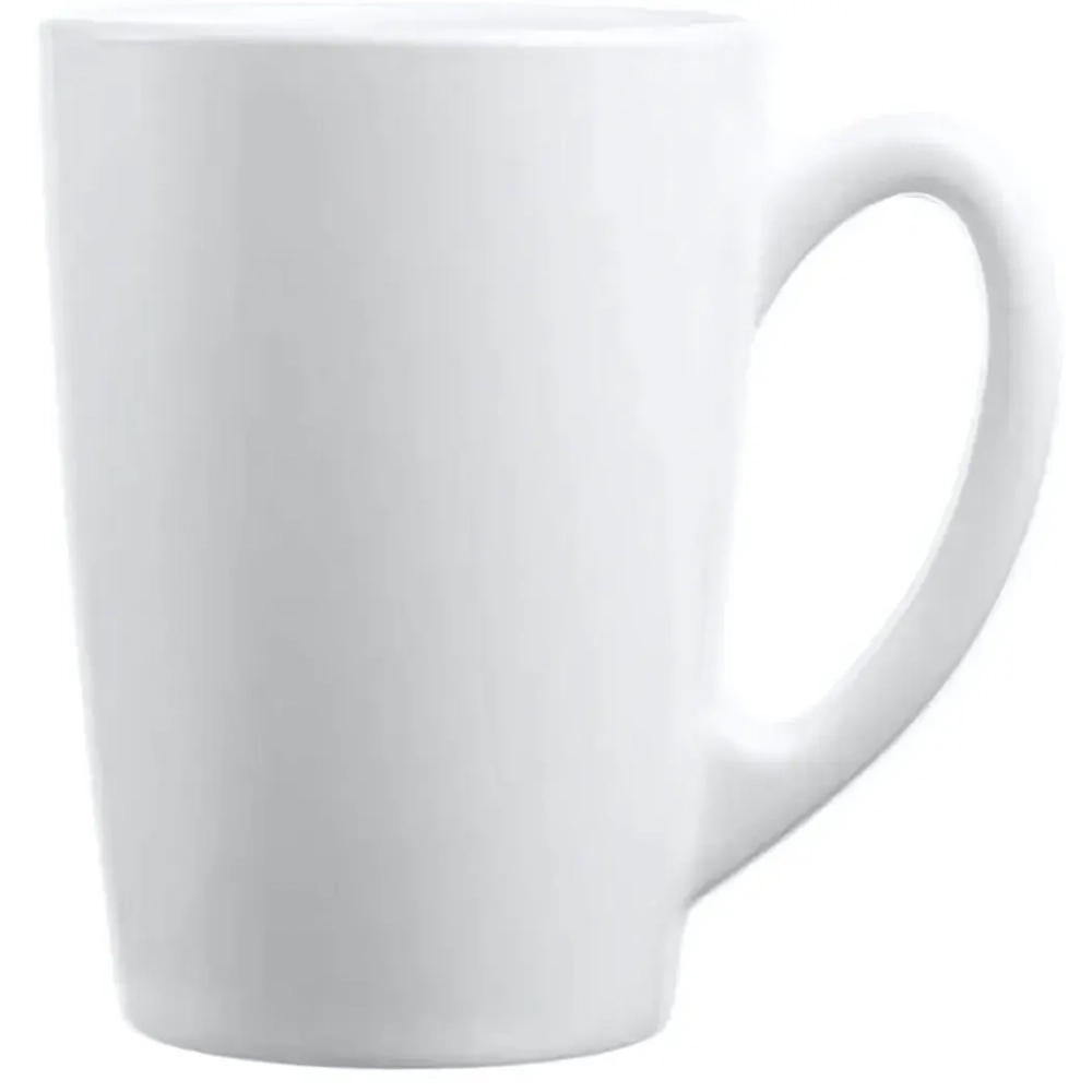 Кружка стеклянная 320мл «Утро» белая P3013