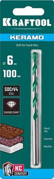 KRAFTOOL Keramo, 6 х 100 мм, тв.сплав КС, сверло по керамограниту (29175-100-6)