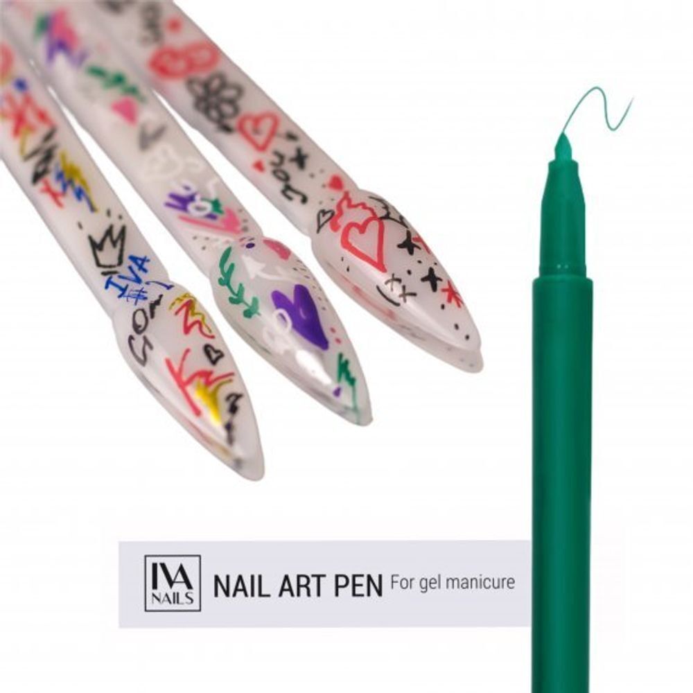 Акриловый фломастер IVA NAILS (Green) 04