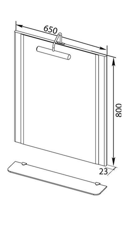 Зеркало Aquanet Асти 65 белый