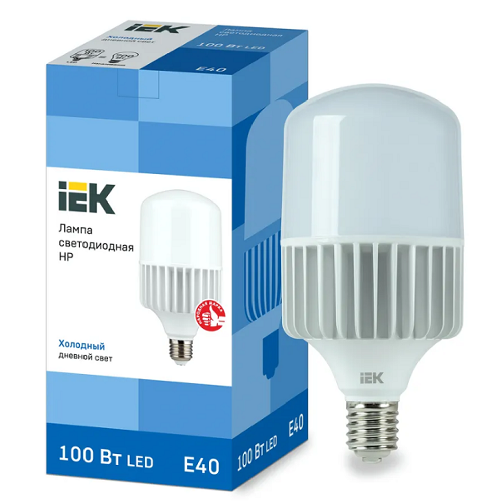 Лампа светодиодная IEK LLE-HP-100-230-65-E40