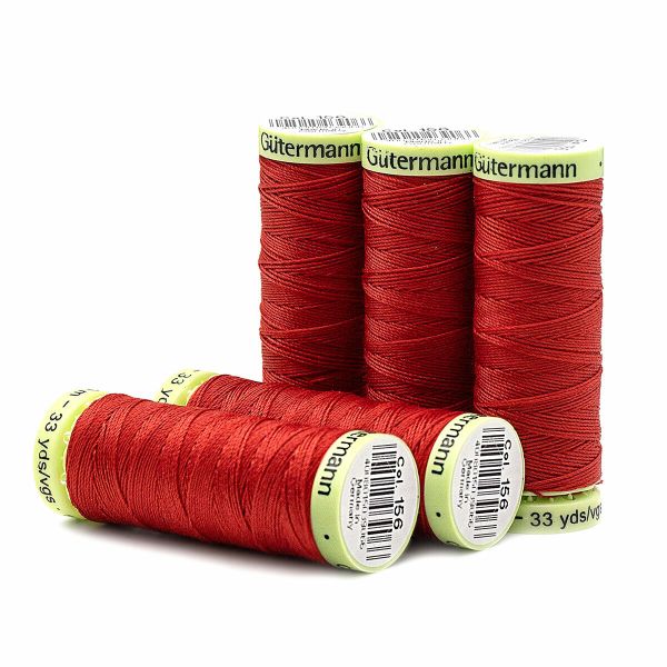 Нитки отделочные Gutermann Top Stitch 30 (30 метров), 5 кат. | 156 красный