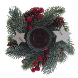 GAEM Подсвечник "Новогодняя композиция", L19 W19 H8 см