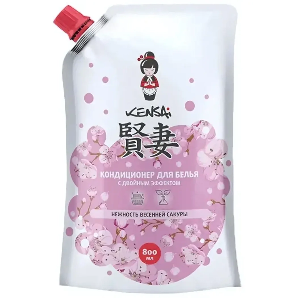 Кондиционер для белья с ароматом сакуры 800 мл дой-пак
