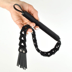 Черная велюровая плеть «Клеопатра» - 56 см. (Цвет: черный)