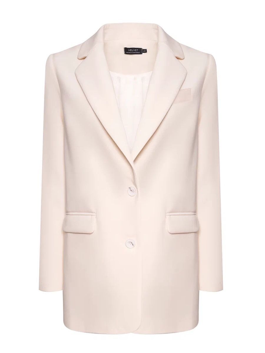 Жакет OVER из плотной ткани молочный