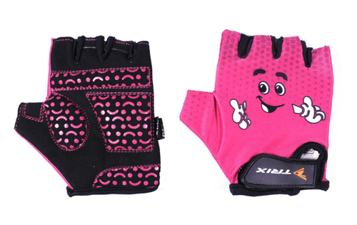 Перчатки TRIX детские XXS короткие пальцы дышащая антискользящие розов.