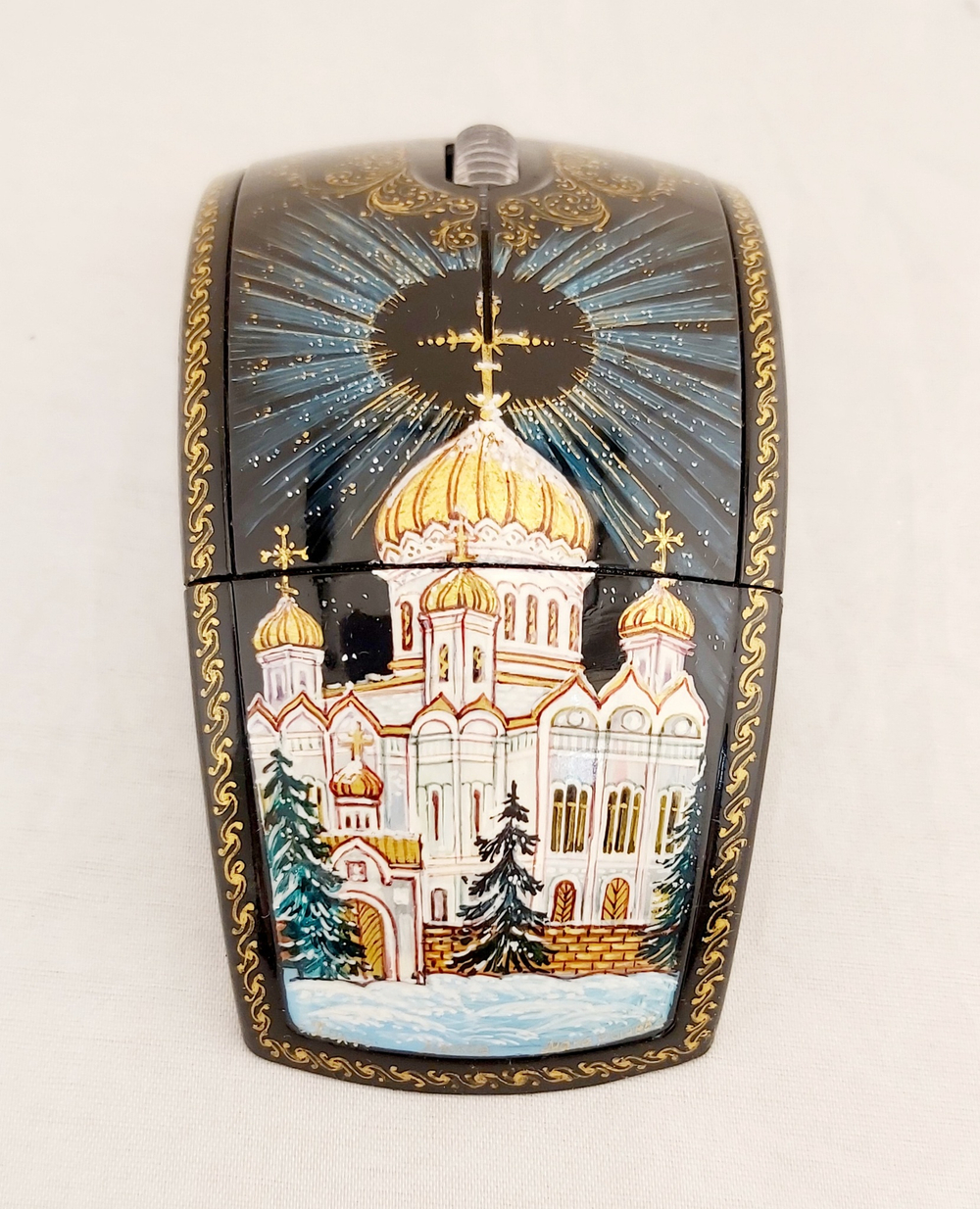 Мышь беспроводная, складная "Храм Христа Спасителя"