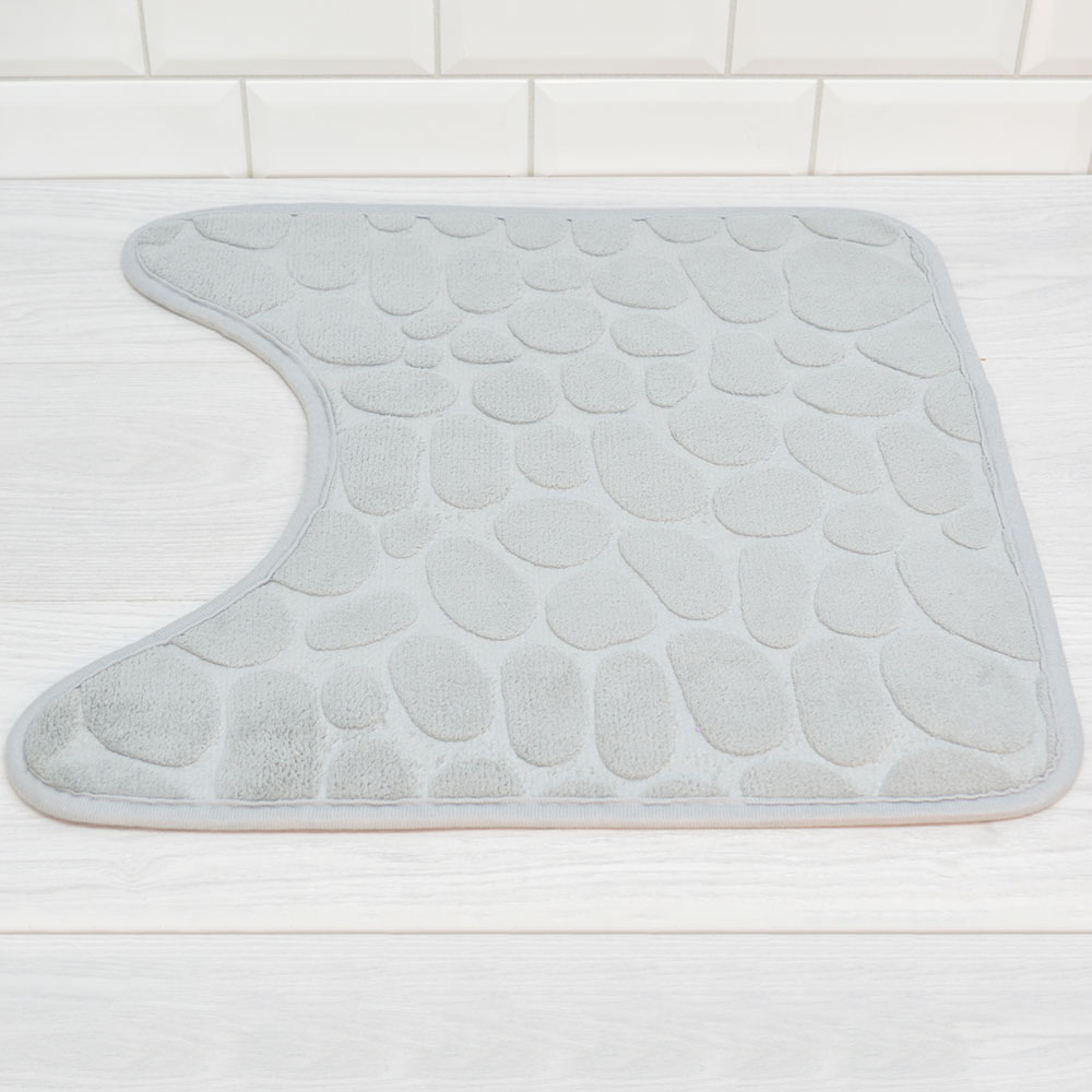 Коврик для туалета Roomis Камни 50*50см, серый