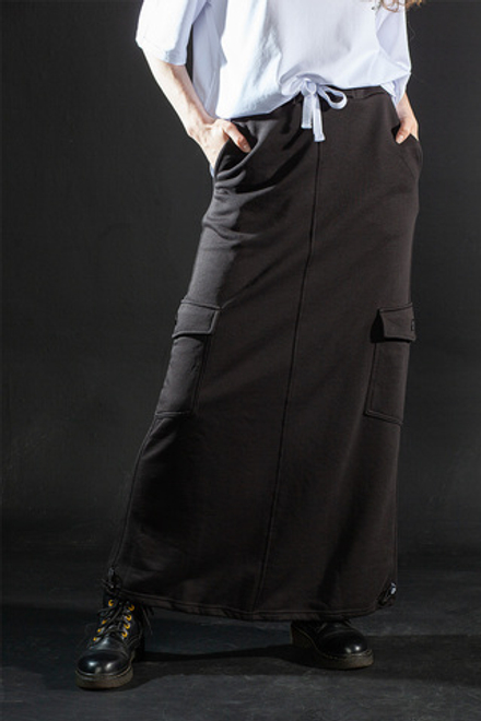 Спорт-юбка карго Ваарга женская чёрная без начёса