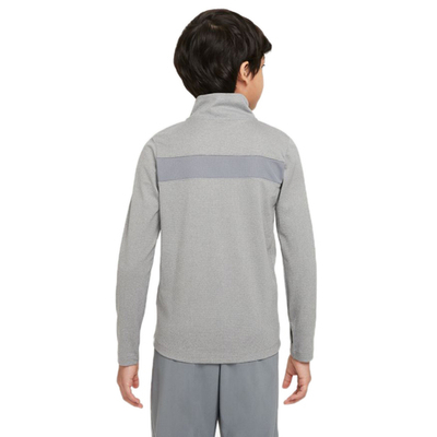 Футболка для мальчика теннисная Nike Dri-Fit Sport Poly 1/4 Zip Top B - carbon heather/white