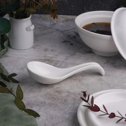 Ложка для мисосупа 15 см белая фарфор P.L. Proff Cuisine [10]