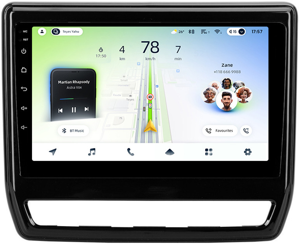 Магнитола для Mitsubishi ASX 2020+ (ШГУ 8", рамка тип 2) - Teyes CC4L монитор 9" IPS на Android 14, Snapdragon 662, CarPlay, 4G SIM-слот