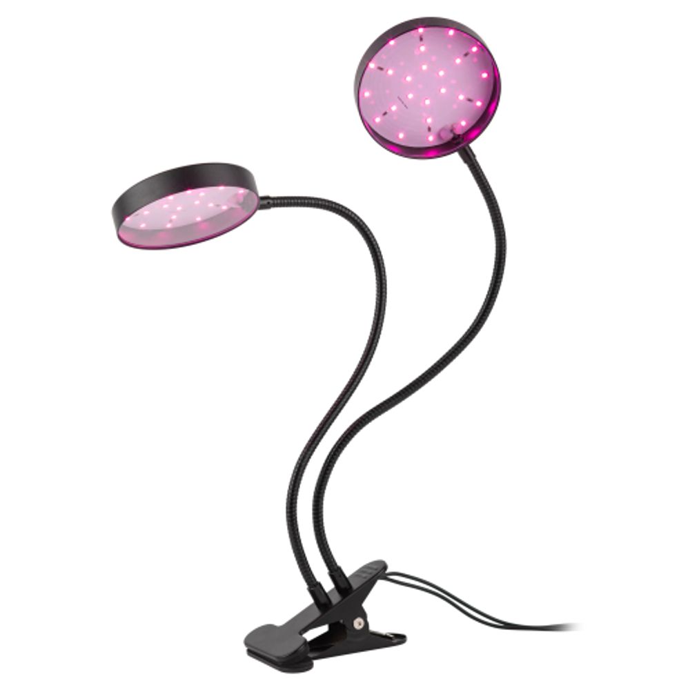 Светильник для растений на прищепке ЭРА FITO-20W-АLED-R красно-синего спектра 20 Вт черный | Интерьерные фито светильники