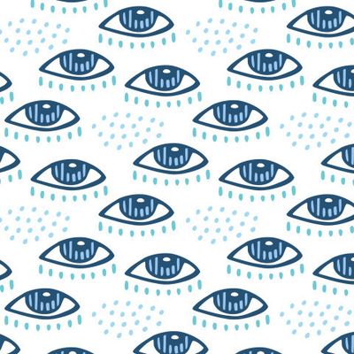 Buy fabric magic eyes blue