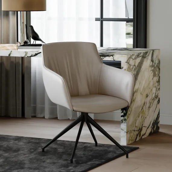 Полукресло Sofia, серая экокожа Soft-Touch